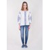 Embroidered blouse "Verkhovna" blue on white